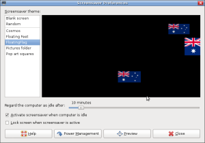 Australian flag screensaver